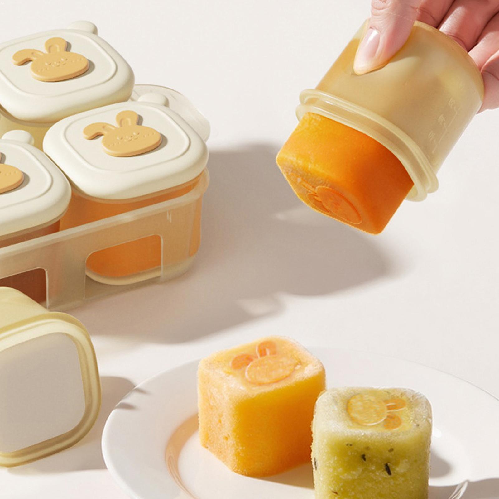 Freezer Tray Baby - ถาดแช่อาหารทรงลูกบาศก์ ภาชนะใส่โยเกิร์ตสำหรับเด็ก ภาชนะเก็บอาหารสำหรับเด็ก สำหรับพ่อแม่ พี่เลี้ยงเด็ก น้ำนมแม่
