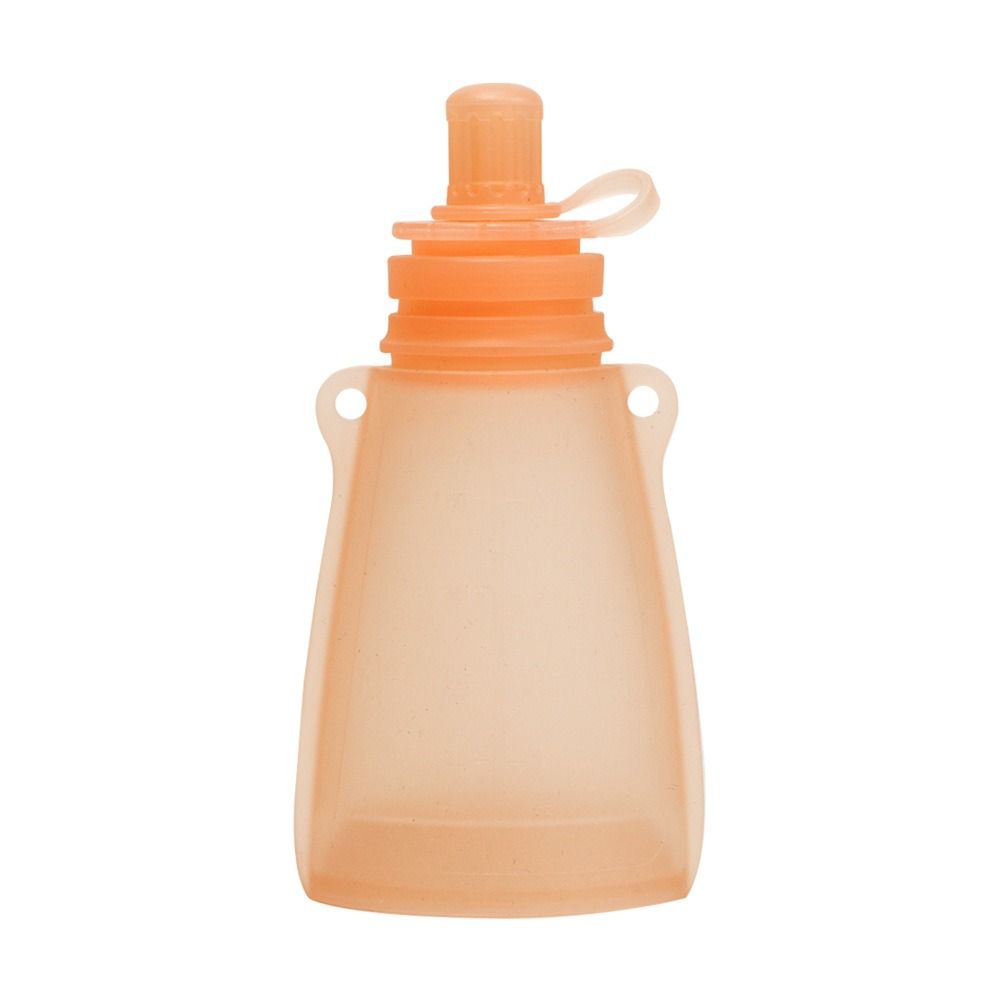Baby Food Reusable Pouches - ถุงซิลิโคนใส่อาหารเด็กปลอดสาร BPA แบบเติมได้ ป้องกันการรั่วซึม บีบได้ ใช้เก็บนมและอาหารเด็ก