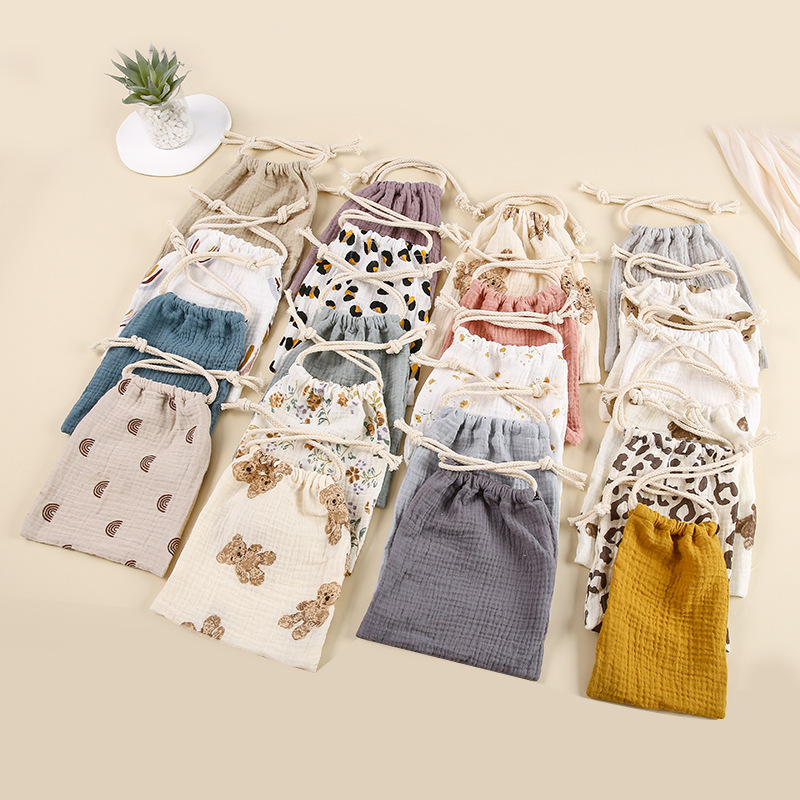 Baby Puree Pouch - String กระเป๋าผ้าอ้อมน่ารักการ์ตูนพิมพ์เด็กทิ้งกระเป๋าเก็บผ้าอ้อมกระเป๋าถือเด็กทารกเด็กหญิงขวดรถเข็นแขวนกระเป๋าใหม่