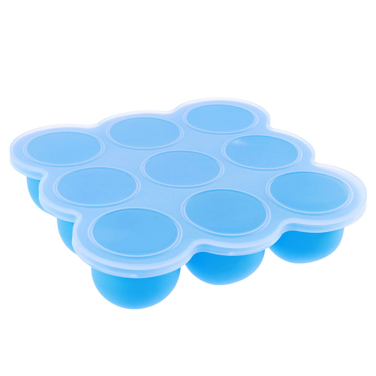 Freezer Tray Baby - กล่องเก็บอาหารเด็ก 9 ช่อง ซิลิโคน ปลอดภัยสำหรับแช่แข็ง ปิดสนิท