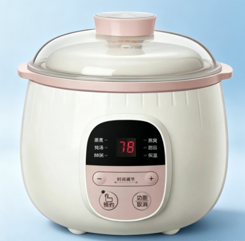 Baby Food Steamer - เครื่องทำโจ๊กเด็กอัตโนมัติ 0.8 ลิตร หม้อเซรามิก 200 วัตต์