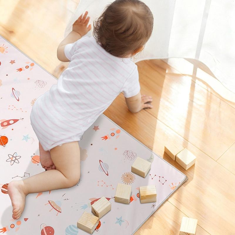 Highchair Splash Mat - เด็กเท้าสูงเก้าอี้รับประทานอาหารเบาะ Nonslip ชั้นเกม Picnicing Pad Dirt