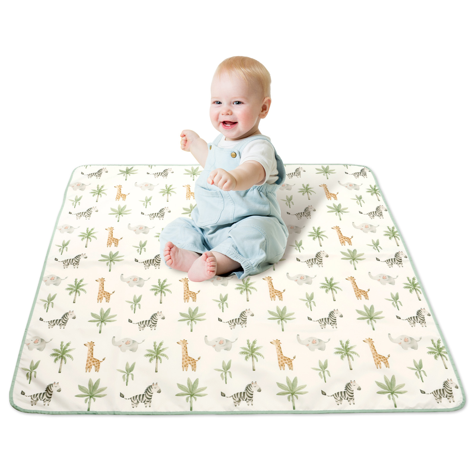Highchair Splash Mat - แผ่นรองกันเปื้อนอาหารโพลีเอสเตอร์สำหรับเก้าอี้ทานอาหารเด็ก ขนาดใหญ่ กันน้ำ กันลื่น ใช้ได้กับพื้นทุกประเภท