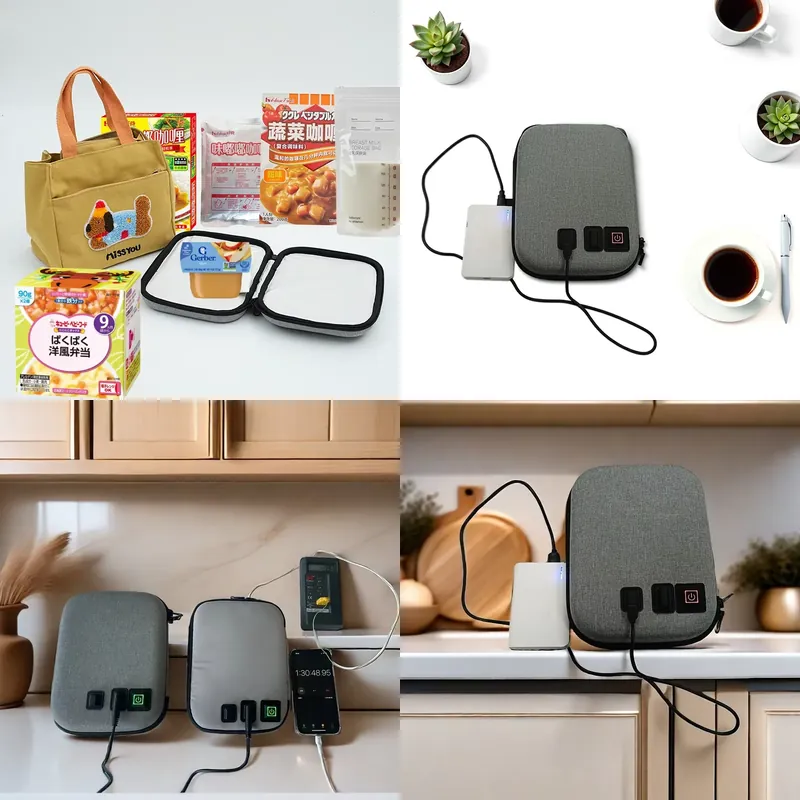 Baby Food Reusable Pouches - 【CHIMU HOME】 เครื่องอุ่นอาหารเด็กแบบพกพา ใช้พลังงานจาก USB สำหรับเด็กอายุ