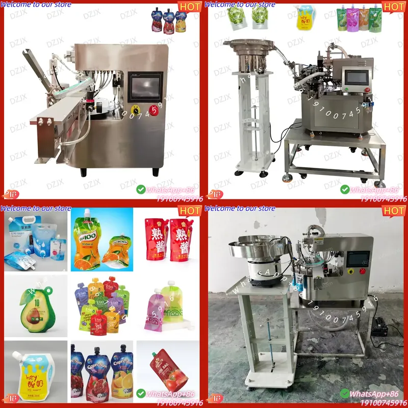 Baby Puree Pouch - เครื่องบรรจุและปิดผนึกซองอะลูมิเนียมสำหรับอาหารเด็กแบบมีพวยกา ยี่ห้อ DZJX 3l พร้อมใบรับรอง CE