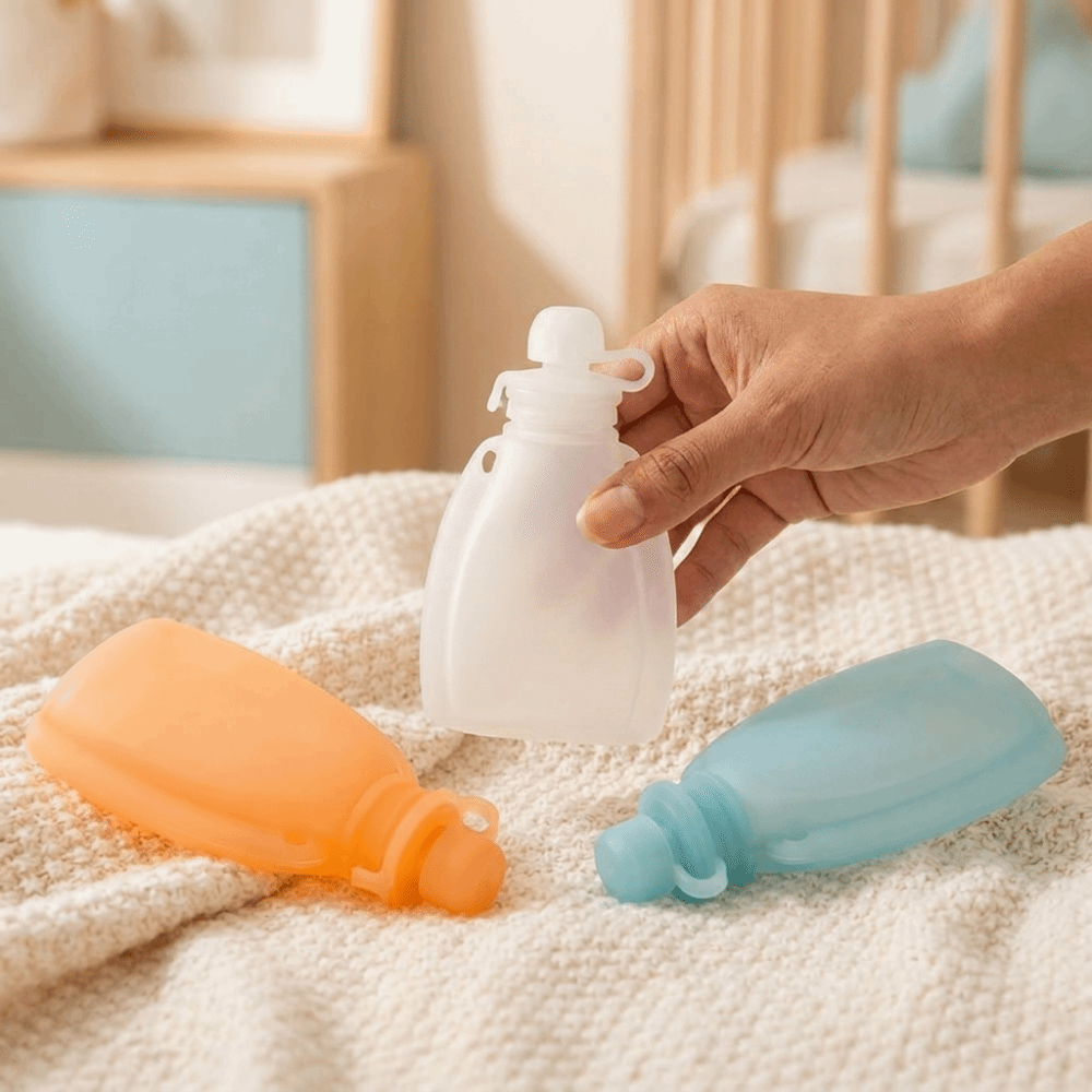 Baby Food Pouches - ถุงใส่อาหารเด็กปลอดสาร BPA ขนาด 120 มล. ความจุมาก