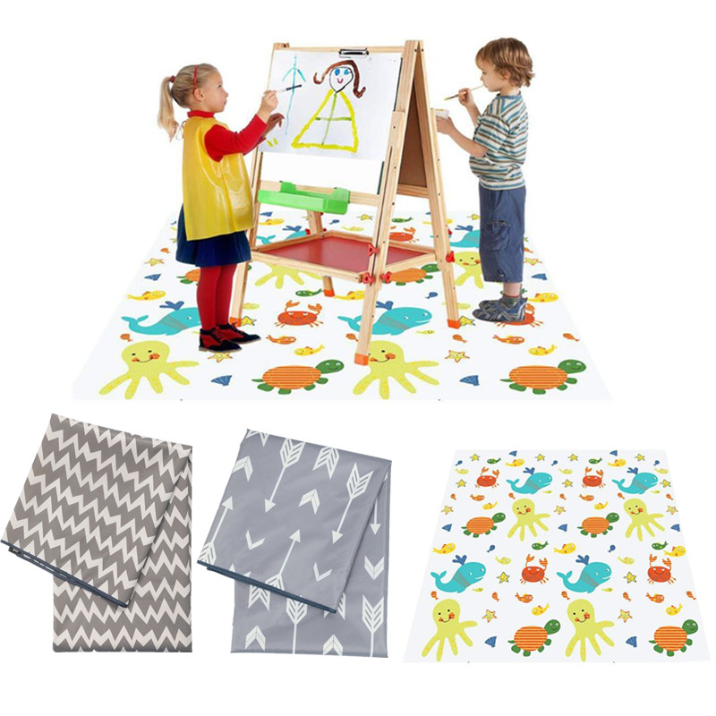 Highchair Splash Mat - เก้าอี้สูง Splash Mat Protector กันน้ำกันลื่นเด็กทารกกินเล่นเสื่อเด็กพัฒนา Mat