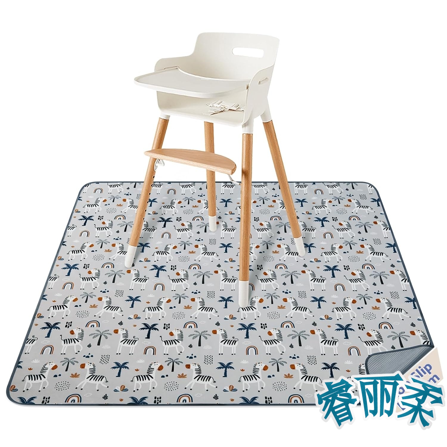Highchair Splash Mat - แผ่นรองกันเปื้อนสำหรับวางใต้เก้าอี้สูง/งานศิลปะ/งานฝีมือ ขนาด 51 นิ้ว แผ่นรองกันลื่นสำหรับเด็ก ป้องกันเศษอาหารกระเด็น