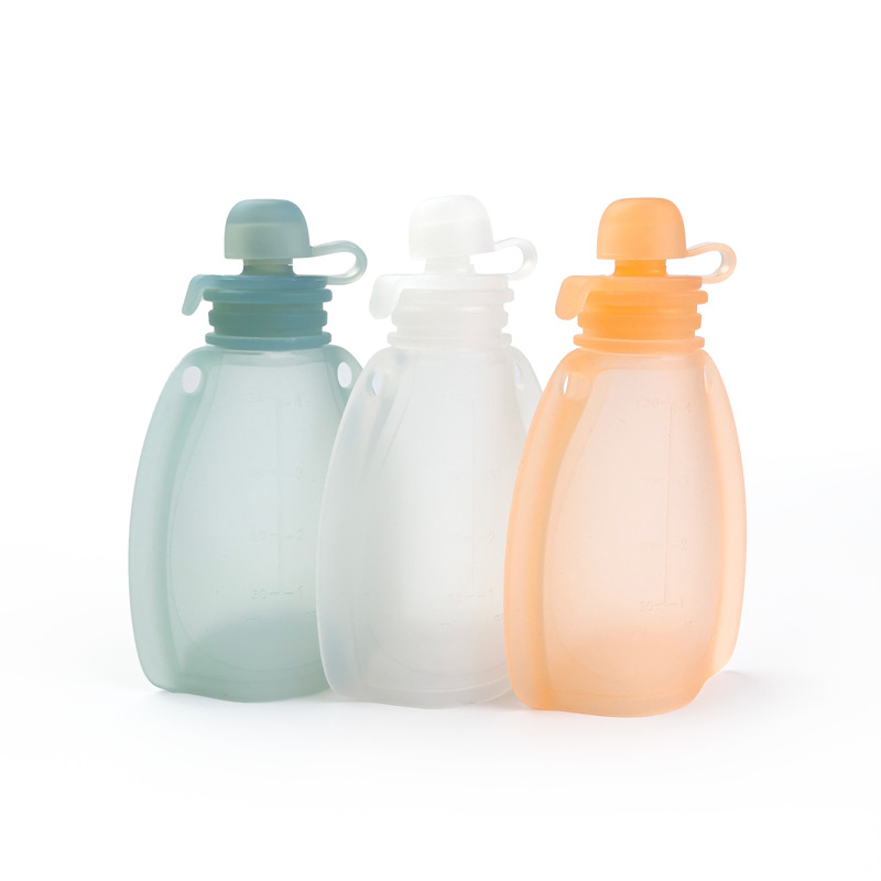 Baby Food Reusable Pouches - ถุงใส่อาหารเด็กReusableบีบภาชนะเก็บกระเป๋าเครื่องดื่มPureeขวดนมแม่แบบพกพาสําหรับเด็กวัยหัดเดินเด็กBPAฟรี