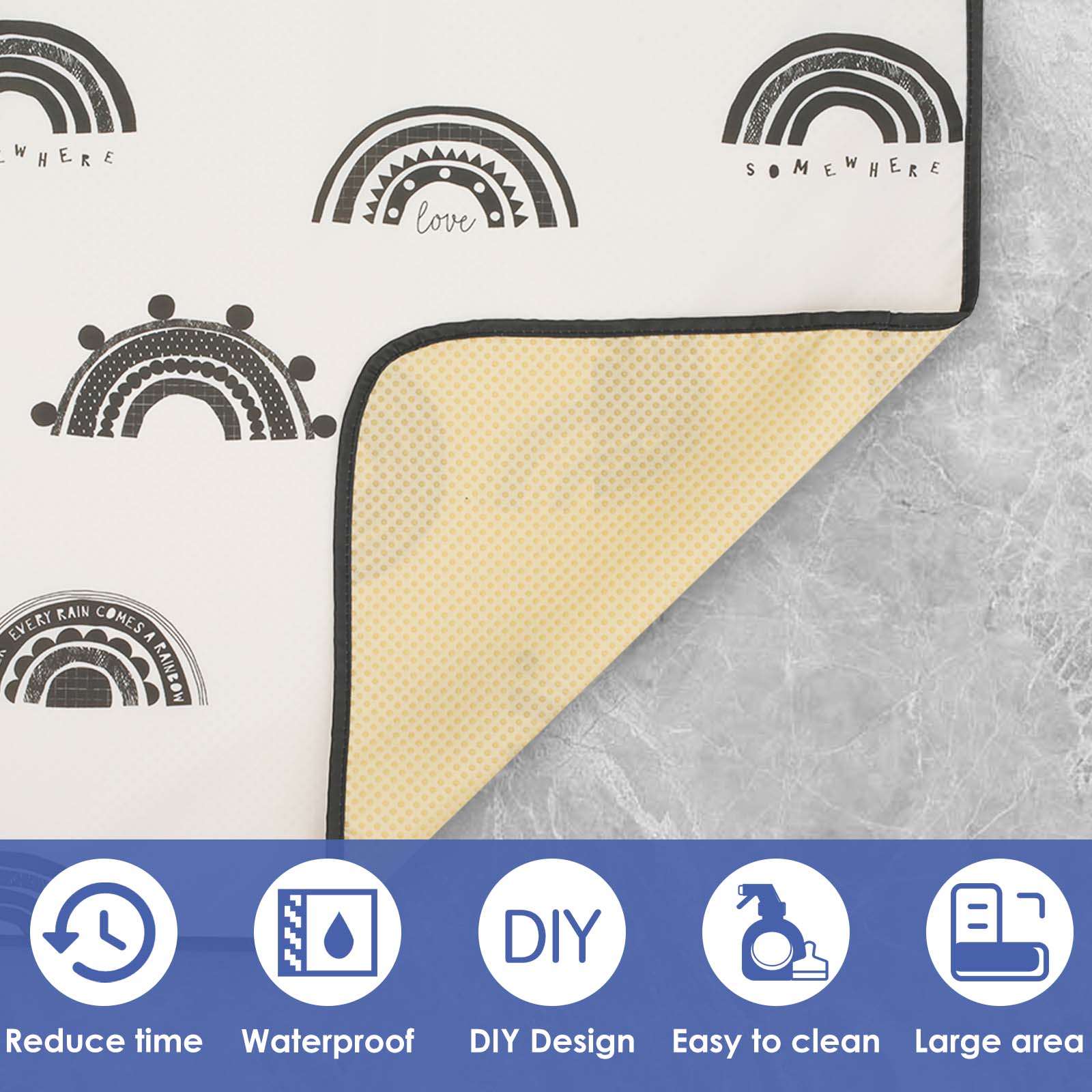 Baby Splat Mat Anti Slip เก้าอ - Highchair Splash Mat บทวิจารณ์และราคา