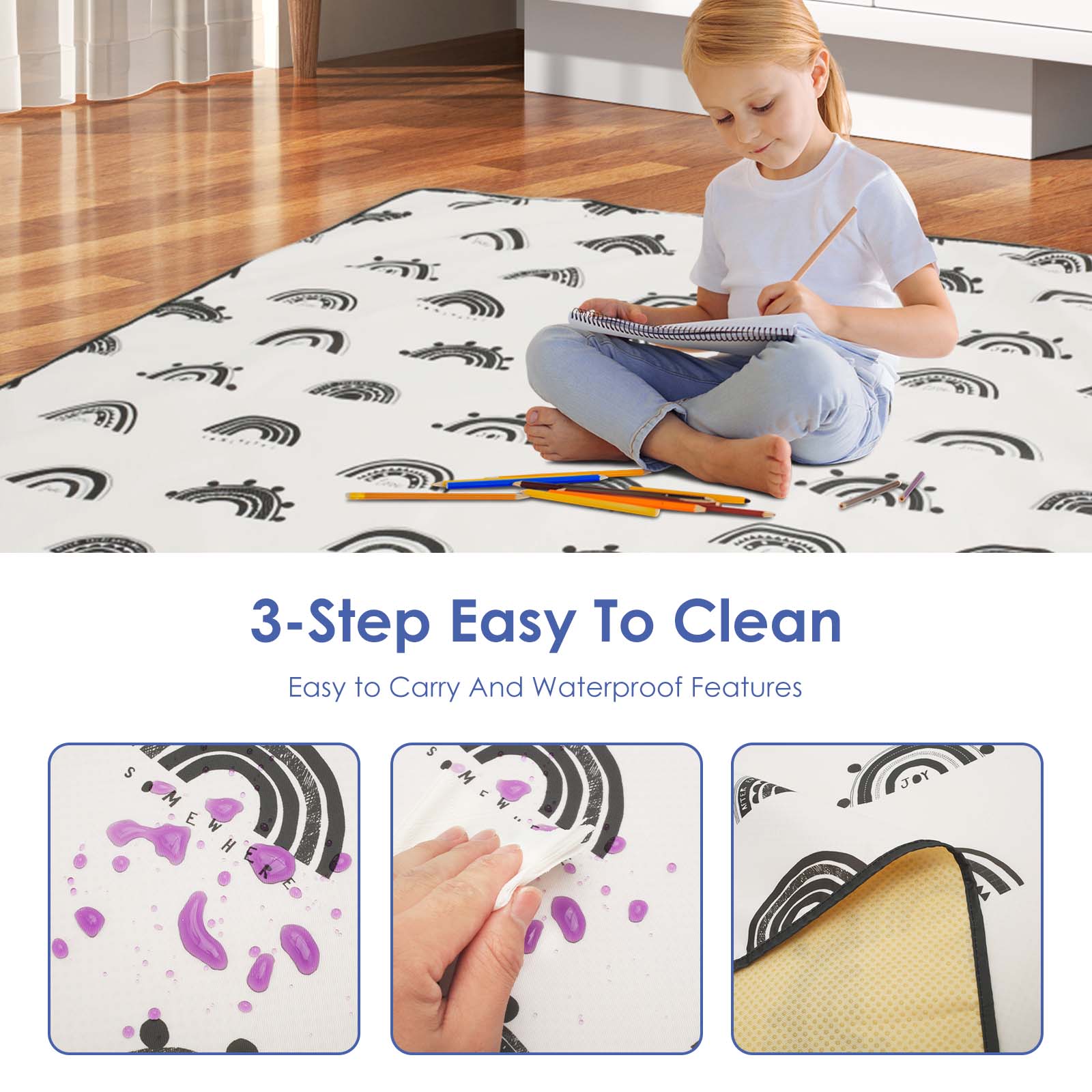 Baby Splat Mat Anti Slip เก้าอ - Highchair Splash Mat บทวิจารณ์และราคา