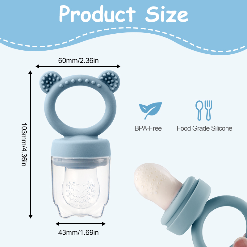 จุกนมซิลิโคนรูปหมีสำหรับป้อนผล - Baby Food Bites บทวิจารณ์และราคา