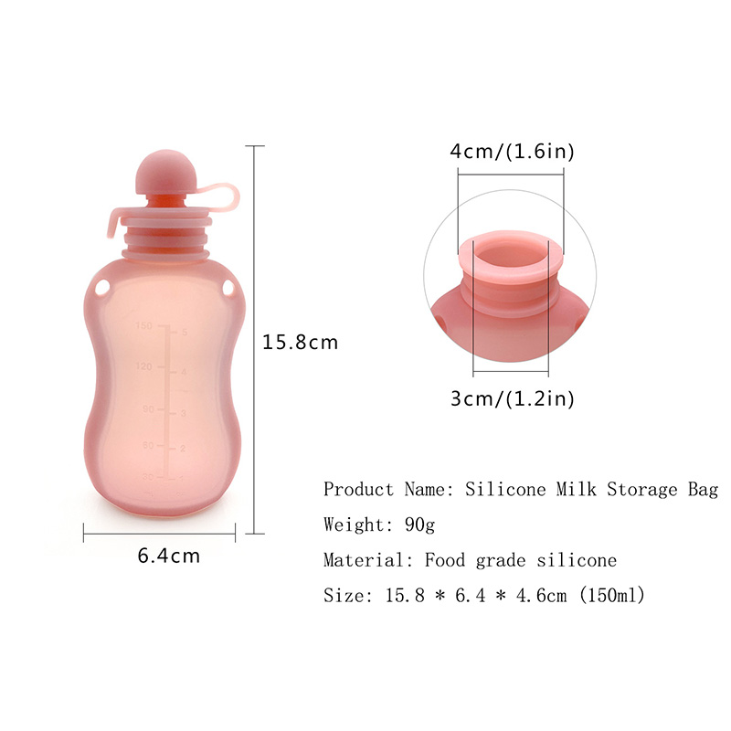 150ml สะดวกถุงเก็บนมซิลิโคนอาห - Baby Food Reusable Pouches บทวิจารณ์และราคา