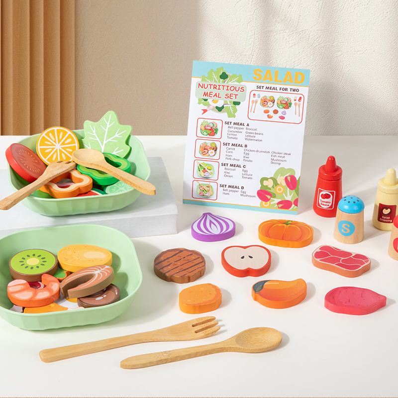 ชุดของเล่นจำลองสลัดไม้ ของเล่น - Baby Food Under 1 Year บทวิจารณ์และราคา