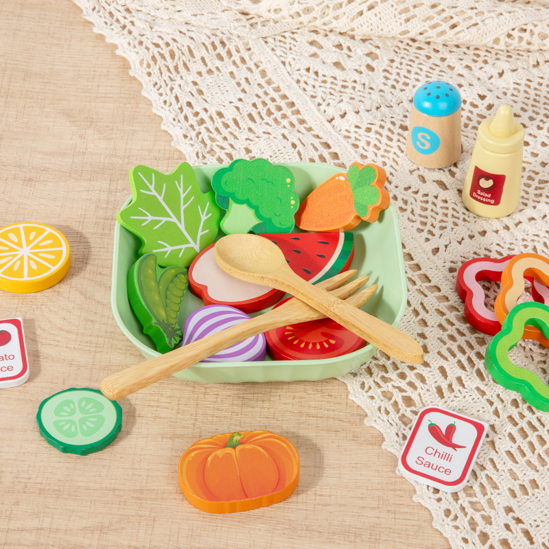 ชุดของเล่นจำลองสลัดไม้ ของเล่น - Baby Food Under 1 Year บทวิจารณ์และราคา