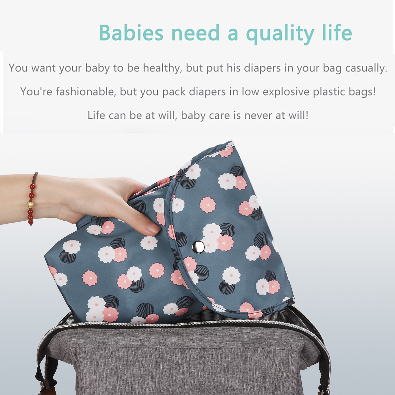 กระเป๋าผ้าอ้อมเด็กแบบกันน้ำ ใช - Baby Puree Pouch บทวิจารณ์และราคา