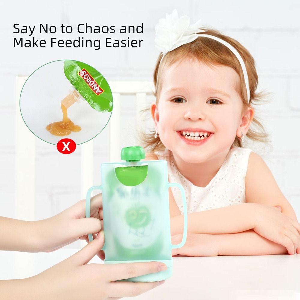 ที่ใส่ถุงบีบพลาสติกแบบพกพา ที่ - Baby Food Reusable Pouches บทวิจารณ์และราคา