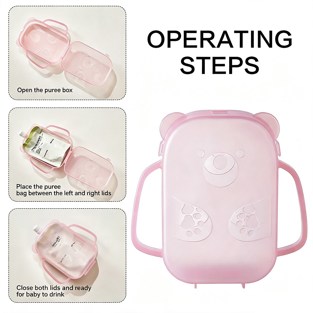 บีบหลักฐานผู้ถือกระเป๋าถุงอาหา - Baby Food Pouches บทวิจารณ์และราคา