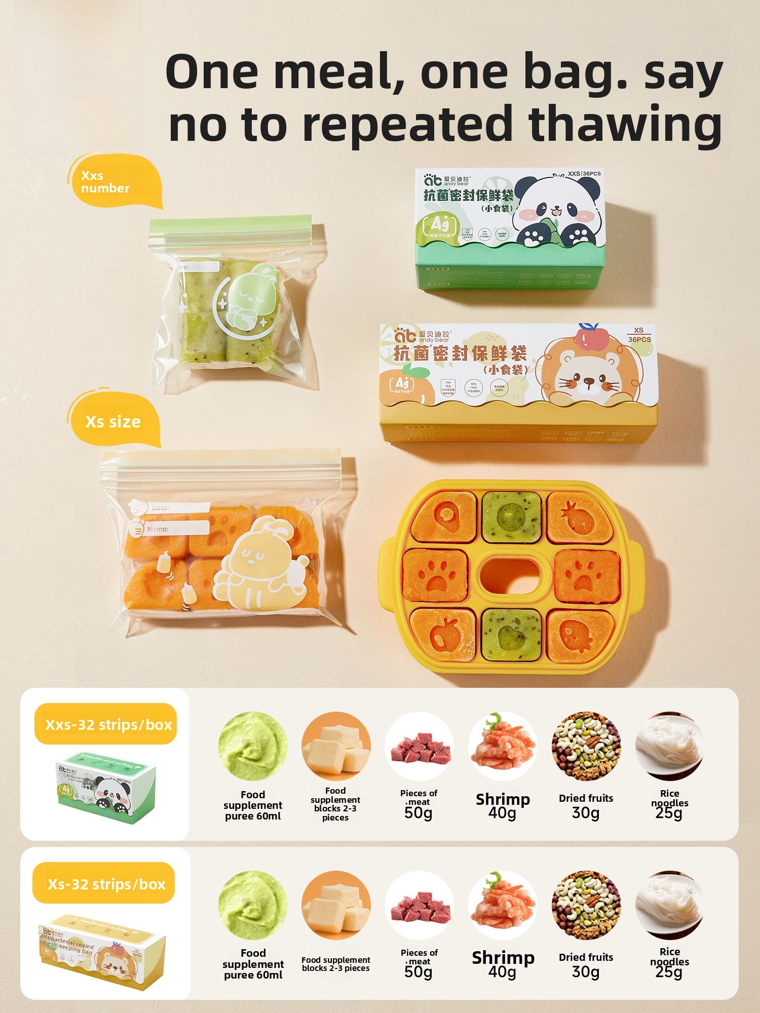 ถุงเก็บอาหารเด็กแบบปิดผนึก ขนา - Baby Food Bag บทวิจารณ์และราคา