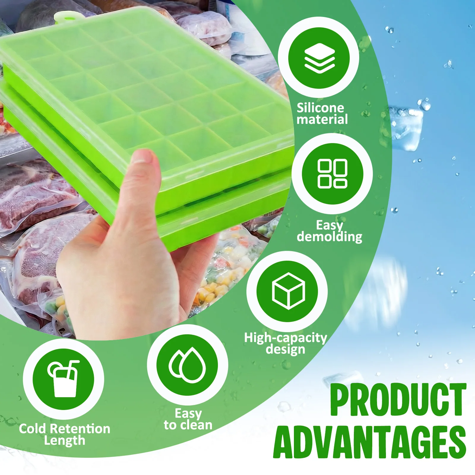 ถาดทำน้ำแข็งซิลิโคน ถอดออกง่าย - Freezer Tray Baby บทวิจารณ์และราคา