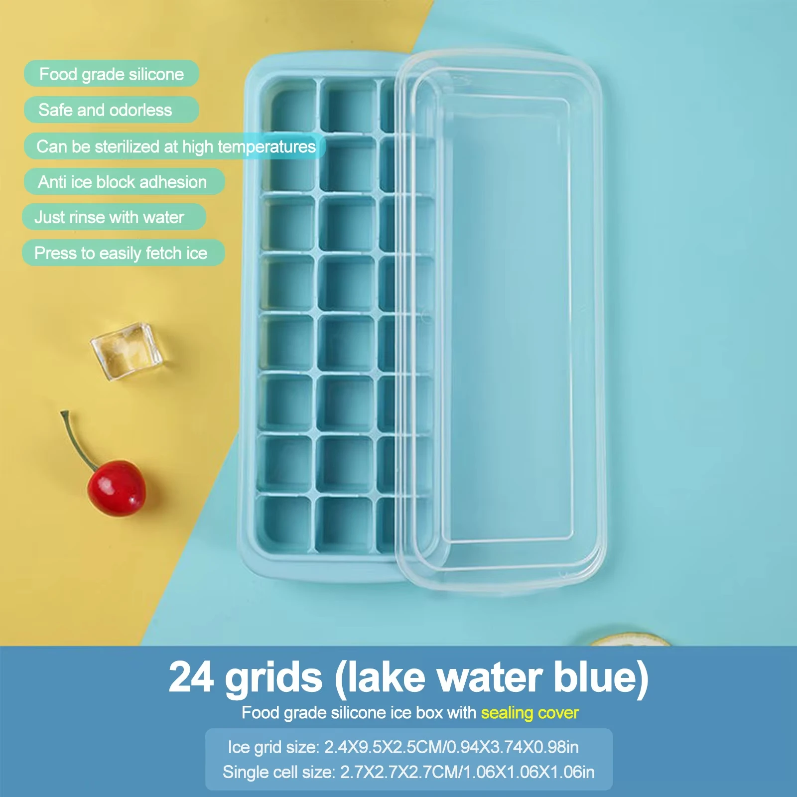 ถาดน้ำแข็งซิลิโคนพร้อมฝาปิด 24 - Freezer Tray Baby บทวิจารณ์และราคา
