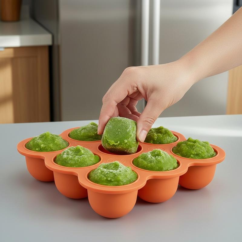 ภาชนะซิลิโคนสำหรับอาหารเด็ก 9  - Freezer Tray Baby บทวิจารณ์และราคา