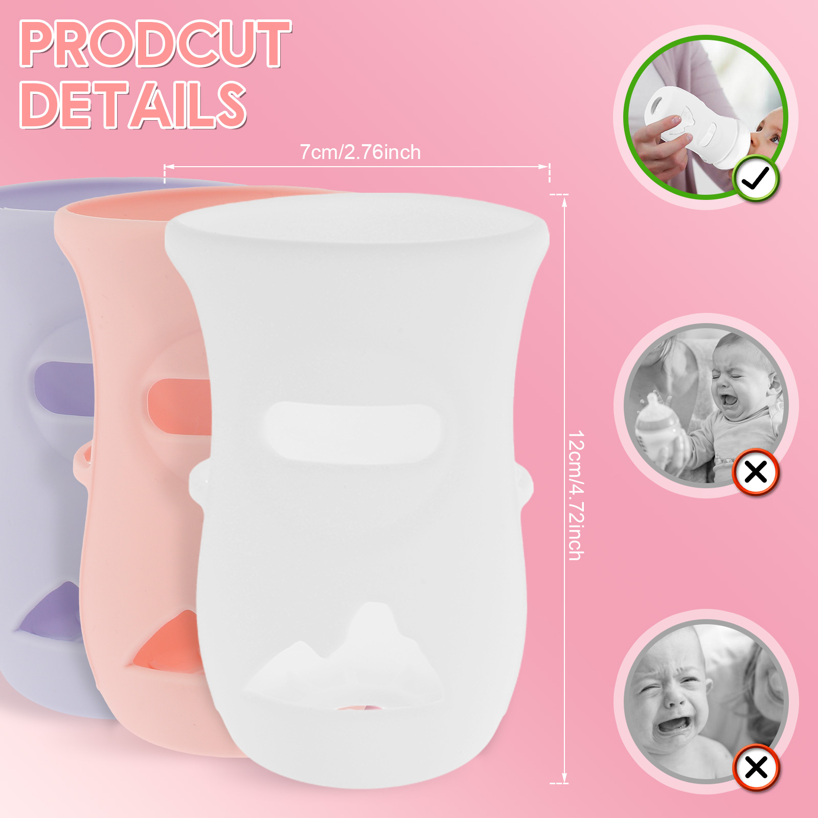 แขนซิลิโคนซิลิโคนเด็กขวดแก้วฉน - Baby Food Pouches บทวิจารณ์และราคา