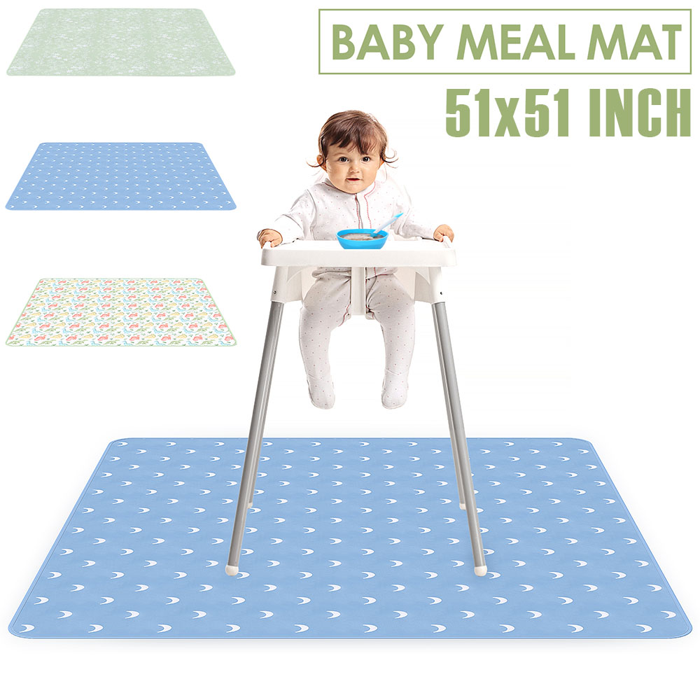 เด็กเล่นเสื่อ 51 นิ้วกันน้ําเด - Highchair Splash Mat บทวิจารณ์และราคา