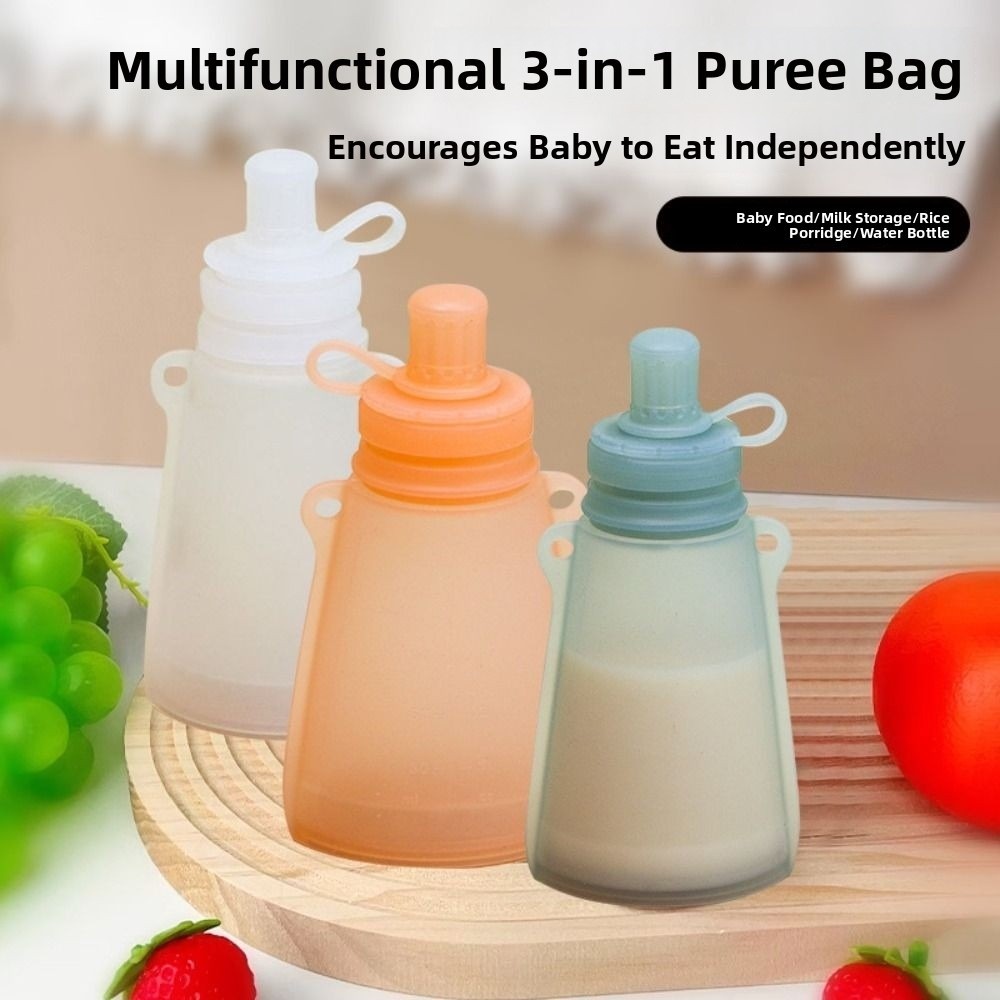 ถุงใส่อาหารเด็กซิลิโคนปลอดสาร  - Baby Food Reusable Pouches บทวิจารณ์และราคา