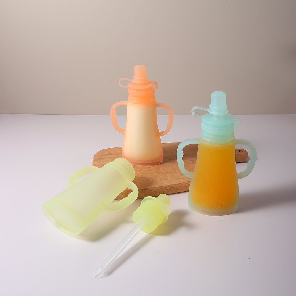 ถุงเก็บน้ำนมซิลิโคนแบบใช้ซ้ำได - Baby Food Pouches บทวิจารณ์และราคา