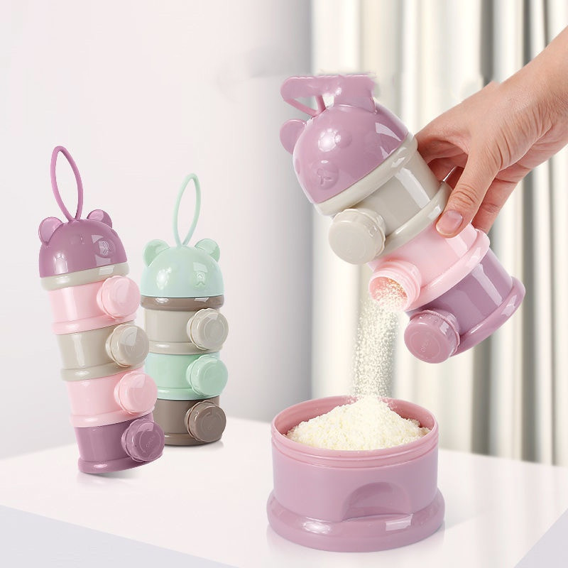 กล่องใส่นมผงสำหรับเด็ก 3/4 ชั้ - Baby Food Pouches บทวิจารณ์และราคา