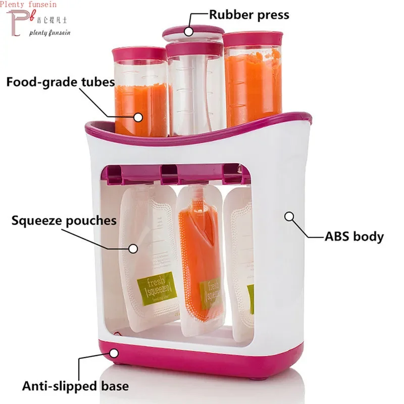 ถุงเก็บอาหารเด็กแบบบีบ สำหรับท - Baby Puree Pouch บทวิจารณ์และราคา