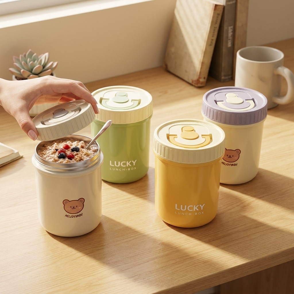 กล่องอาหารกลางวันสแตนเลส 304 ส - Baby Food Thermos บทวิจารณ์และราคา