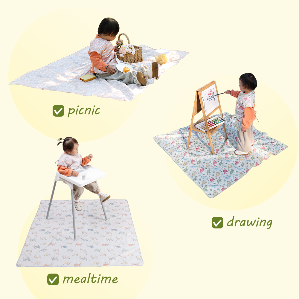 HappyFlute ใหม่แฟชั่นพิมพ์ 130 - Highchair Splash Mat บทวิจารณ์และราคา