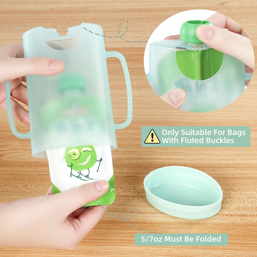 ที่ใส่ถุงบีบพลาสติก ที่ใส่ถุงอ - Baby Food Reusable Pouches บทวิจารณ์และราคา